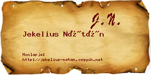 Jekelius Nátán névjegykártya