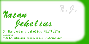 natan jekelius business card